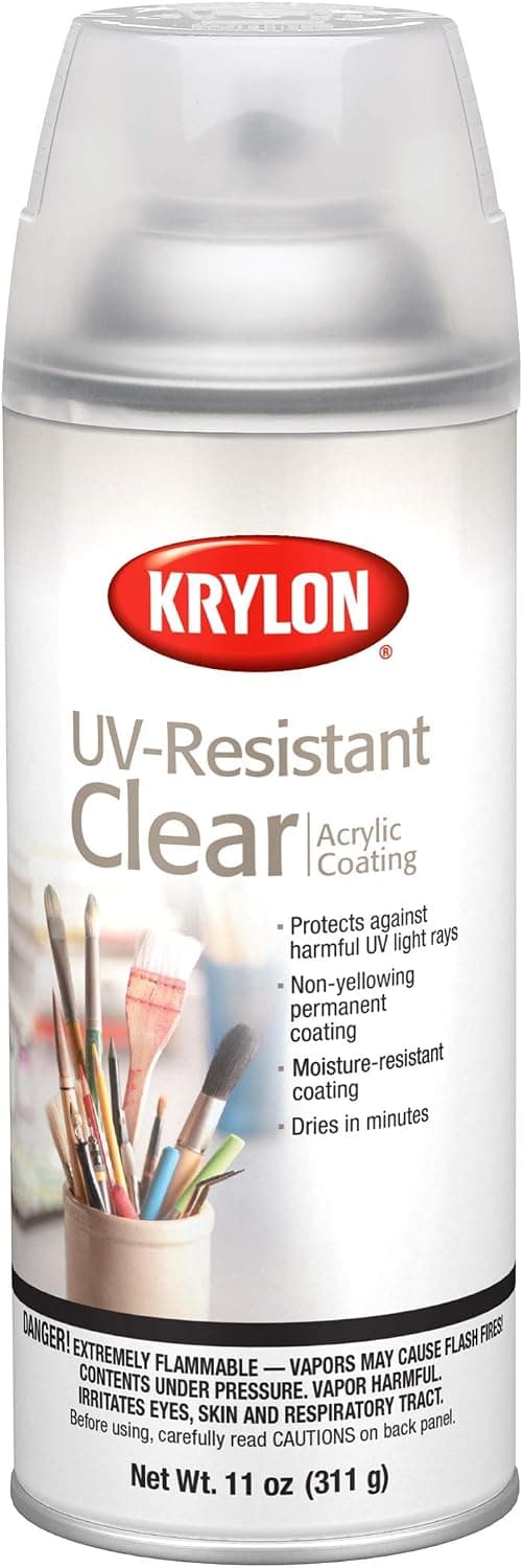 Krylon UV Resistant Acrylic Coating Spray 11 Ounces Clear 1305 (2-Pack)