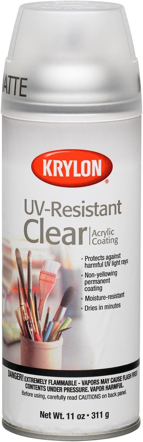 Krylon K01309 Gallery Series Artist and Clear Coatings Aerosol, UV-Resistant Matte Spray, 11 Ounce