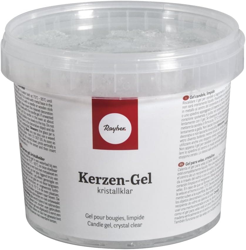 Rayher Candle Gel for Candle Making, Clear Candle Crafting Gel Wax, 750g