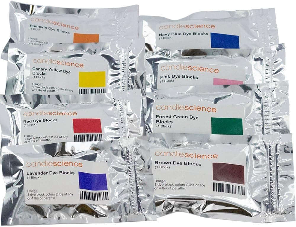 CandleScience Candle Dye Block Sample Pack, 8 Blocks