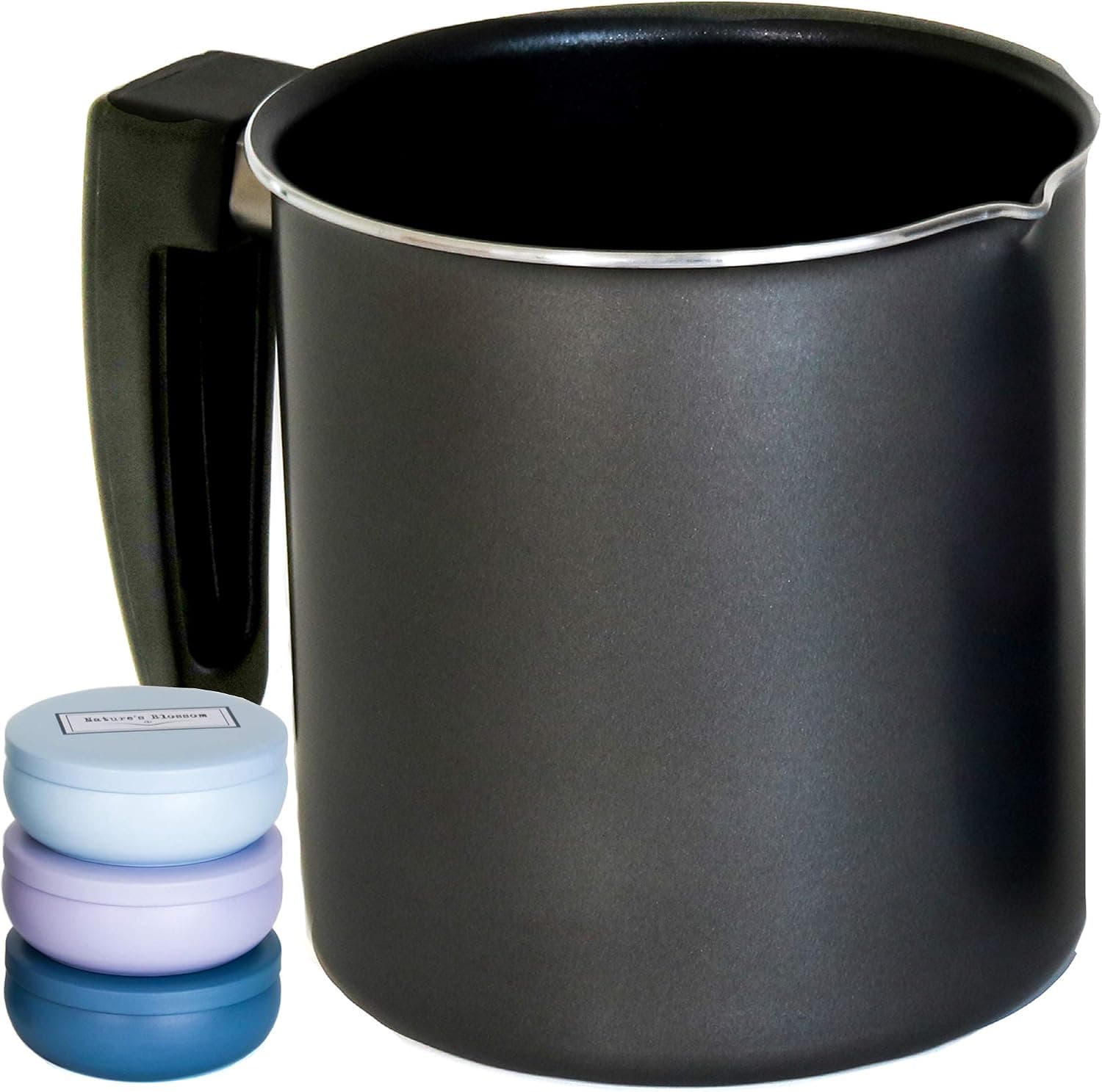 Soap and Candle Making Pouring Pot - Large Aluminum Melting Pitcher with Heat Resisting Handle, Holds Up to 32 OZ