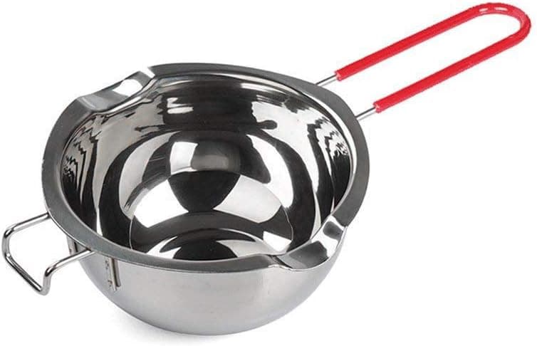 Stainless Steel Double Boiler Pot with Heat Resistant Handle for Melting Chocolate, Candy and Candle Making (18/8 Steel, 2 Cup Capacity, Universal Insert)