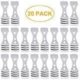 20 Pack Metal Candle Wick Centering Devices, Stainless Steel Candle Core Holder for Candle DIY Making