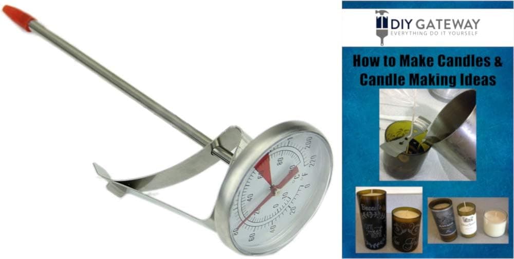 Candle Making Thermometer with Clip - Easier to Read Temperature Gauge Makes Candlemaking Enjoyable