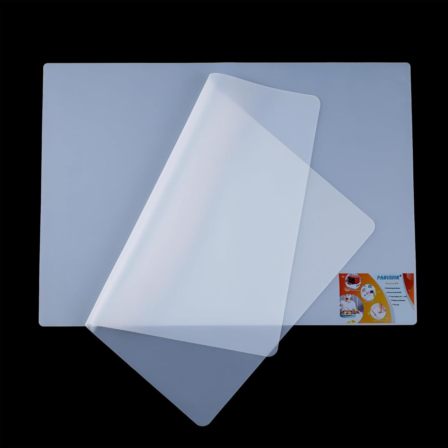 Silicone Mats for Crafts, Translucent, Non-slip Heat Resistant, 11.8 x 15.7 In (2/Pack), Placemats for Jewelry, Epoxy Resin, Nail Art
