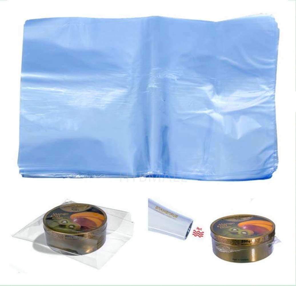 7 x 10 Inches Heat Shrink Wrap Bags, 100PCS Clear PVC Heat Shrink Wrap for Packaging Small Gifts, Soaps, Bath Bombs, Candles, Jars