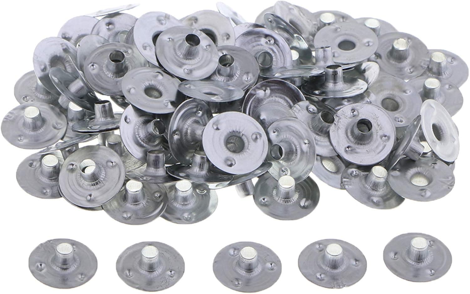 JoBom 500 Pcs Metal Candle Wick Sustainer Tabs for Candle Making