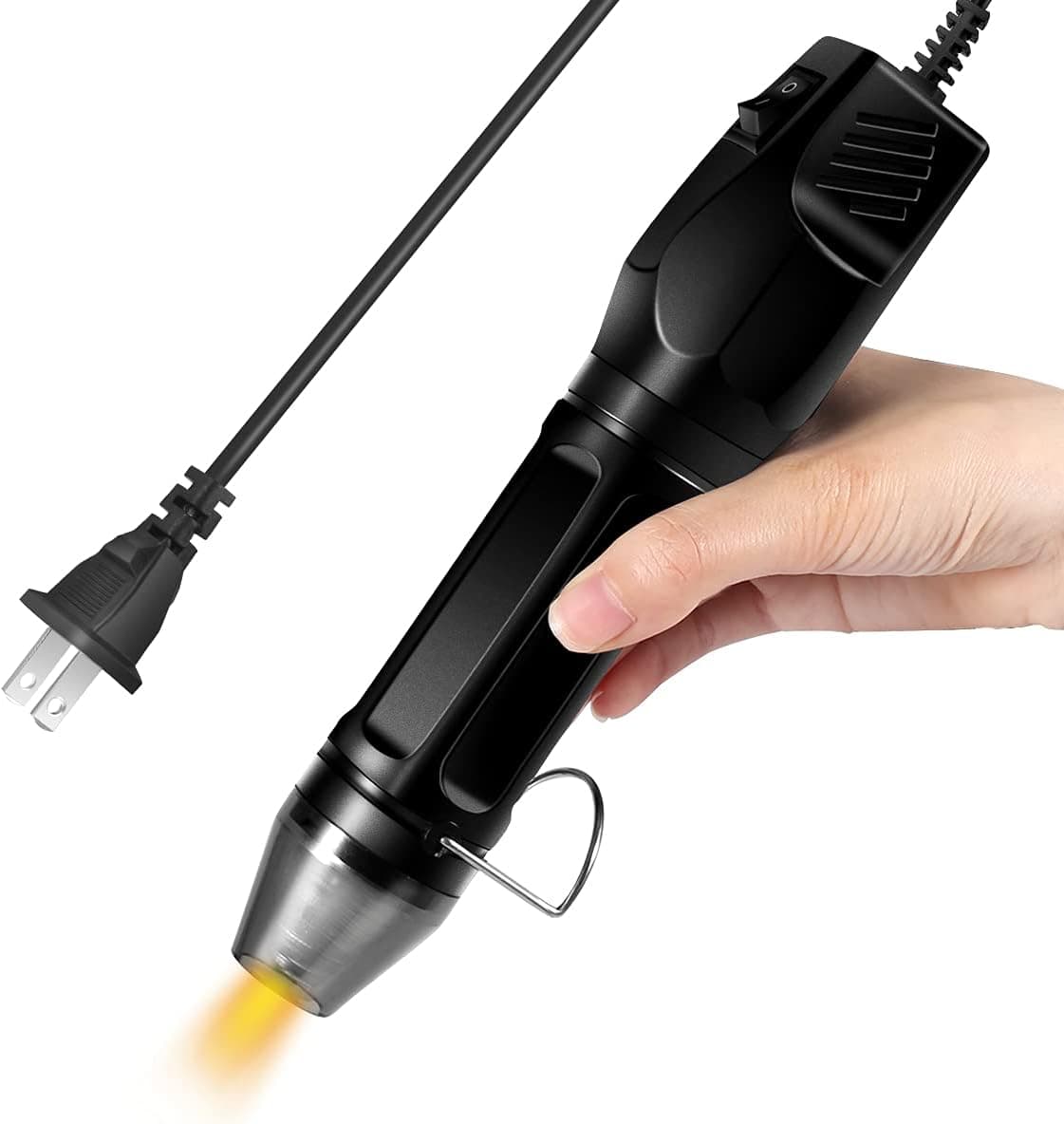 Mini Heat Gun, 300W Handheld Hot Air Gun, Portable Electric Heat Tool with 5FT Long Cable for DIY Craft Embossing, Epoxy Resin, Shrink Wrap