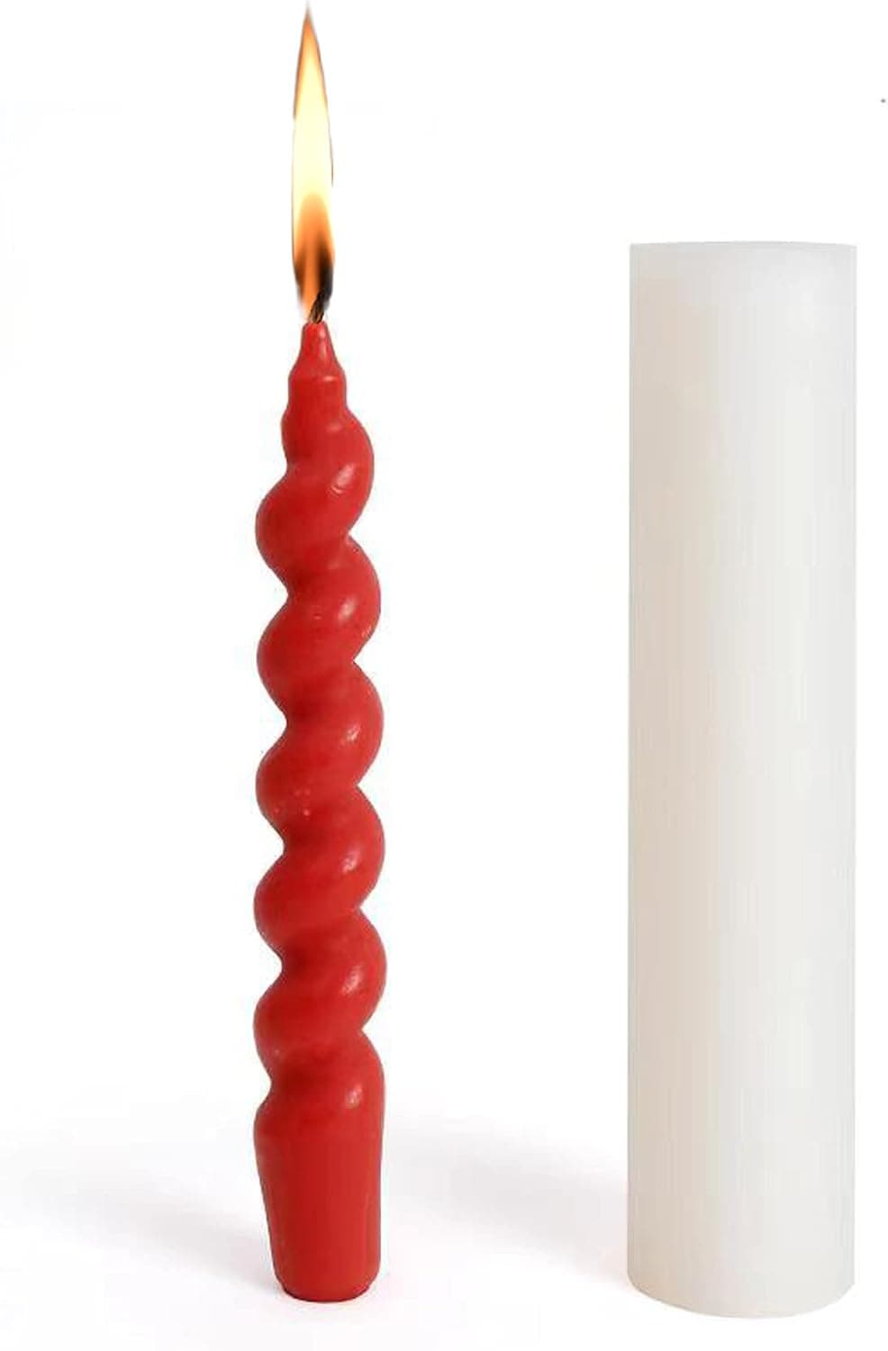 Spiral Taper Candle Mold, Taper Mold DIY, Silicone Candle Mold, Candle Mold for Candle Making, Twisted Candlestick Mold