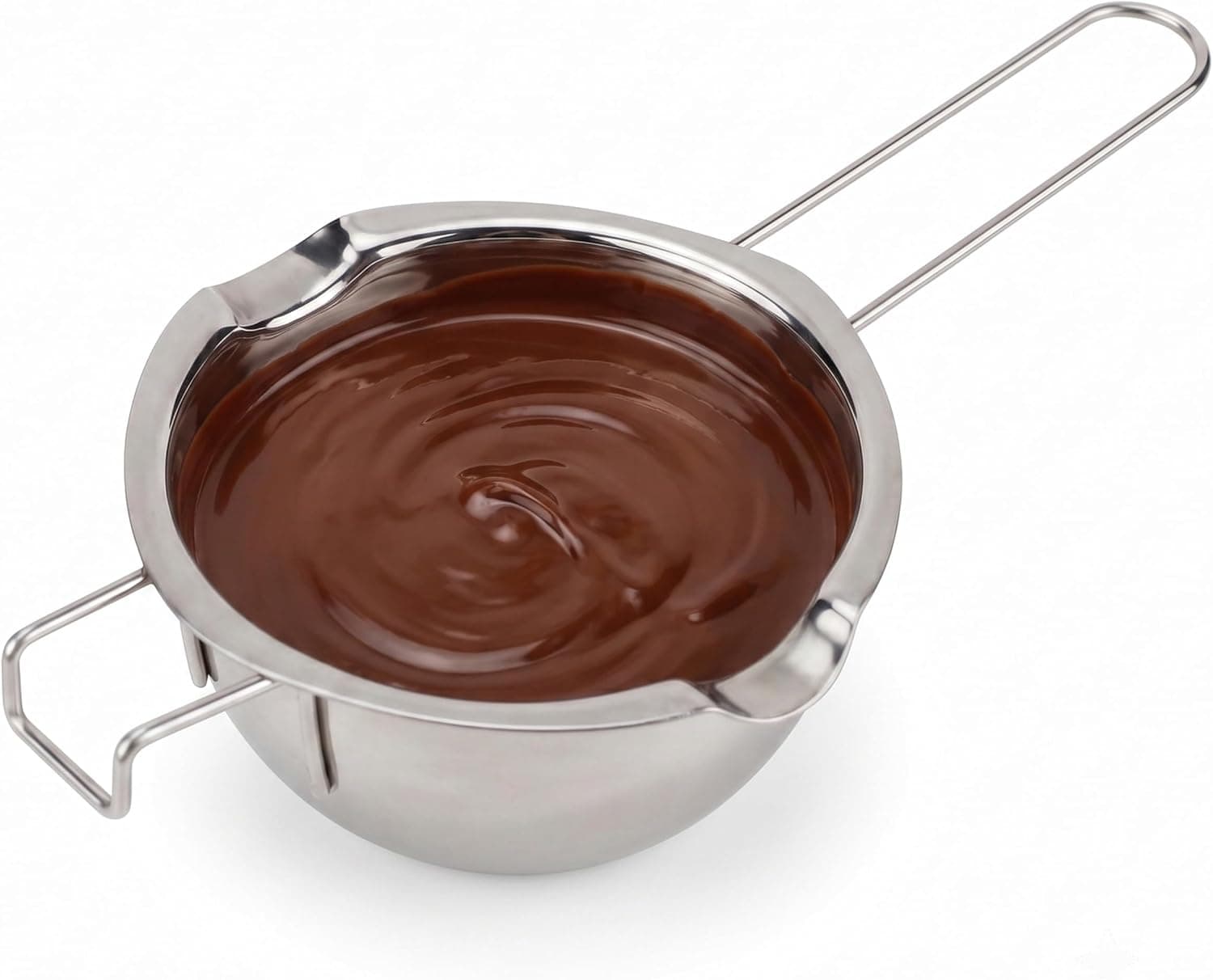 EIKS Boiler Pot Melting Bowl with SUS304 Stainless Steel for Melting Chocolate Candy Cheese Butter and Candle Wax Making, 400ML/13oz