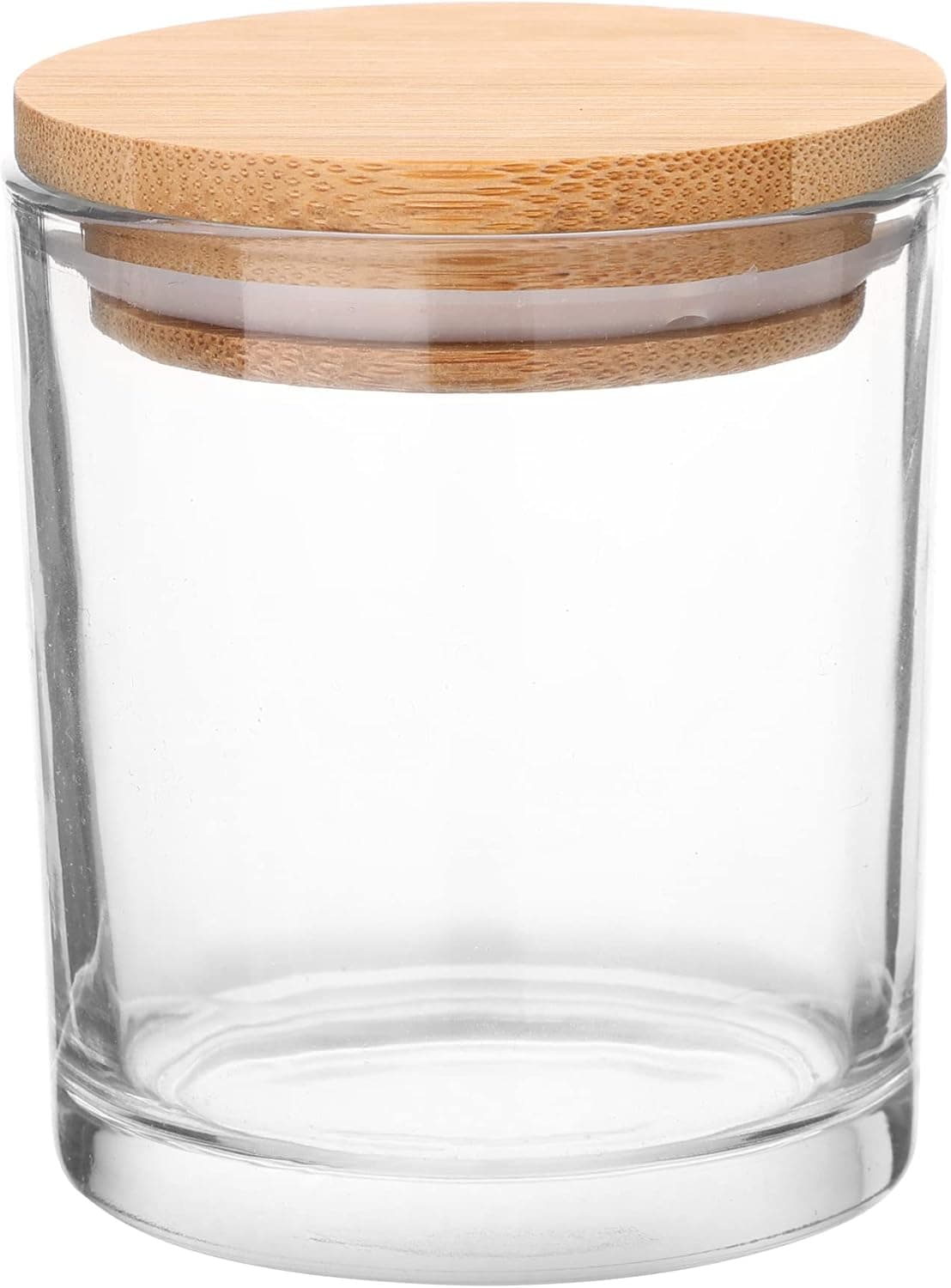 20 Pack Glass Candle Jars with Bamboo Lids for Making Candles, 6 OZ Empty Candle Tins with Wooden Lids, Bulk Clean Candle Containers - Dishwasher Safe