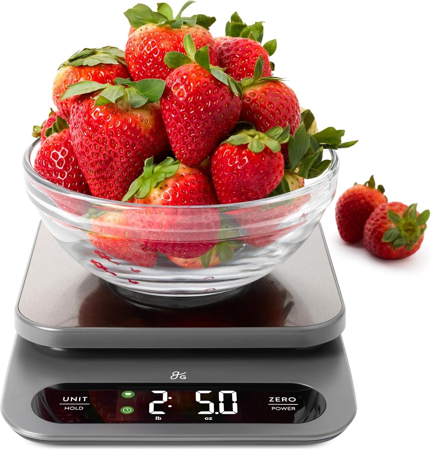 Greater Goods Digital Food Scale for Kitchen & Baking, 22lb High Capacity, Stainless Steel Platform, Hi-Def LCD