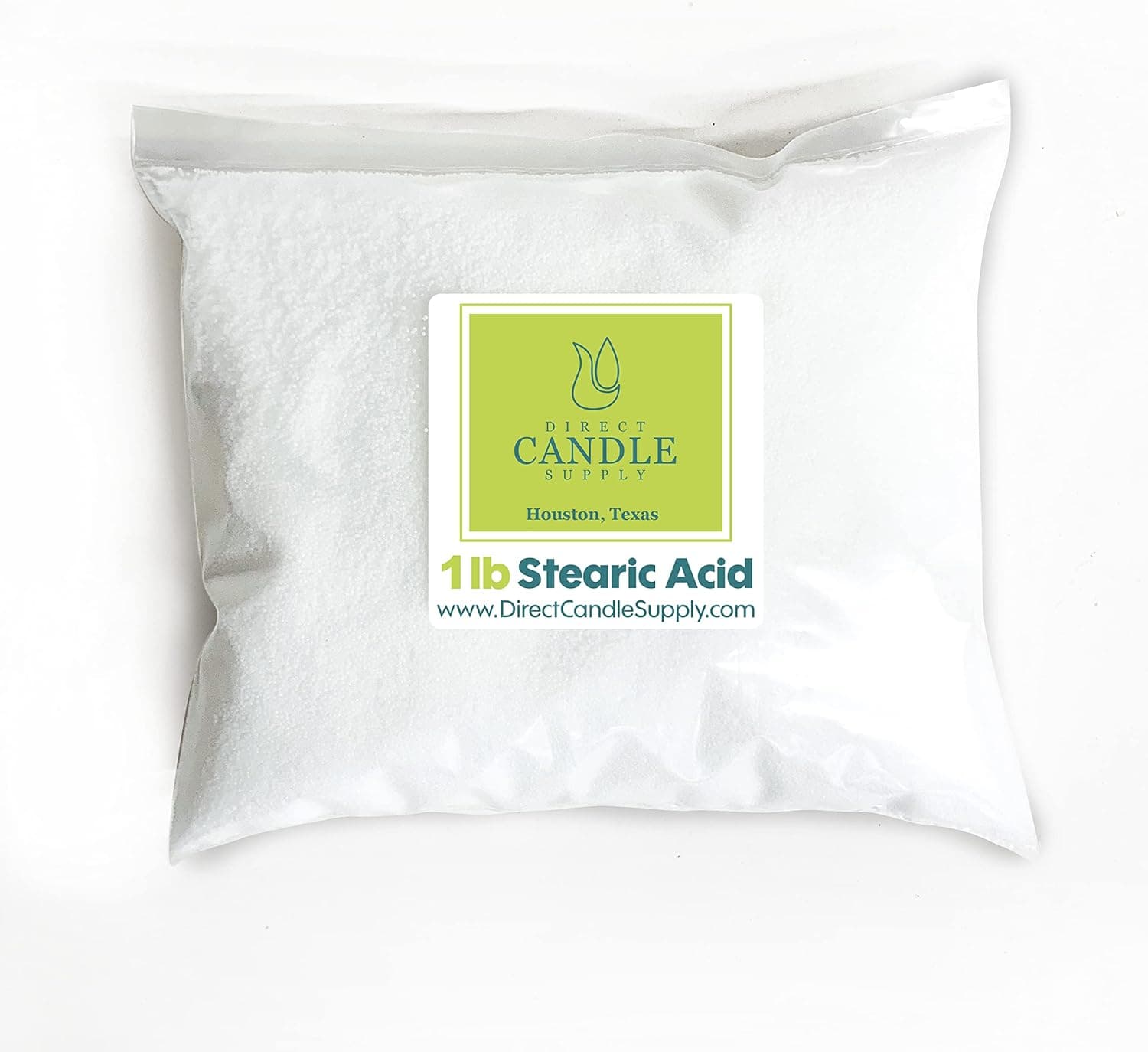 Direct Candle Supply 1lb Stearic Acid for Candle Making and Soap Making - Premium Stearic Acid Improves Candle Hardness, Opacity, and Burn Quality