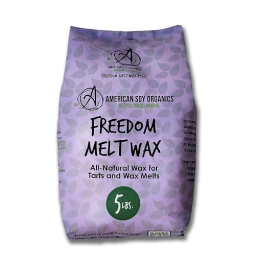 American Soy Organics Freedom Soy Melt Wax for DIY Candle Making, 5 lbs