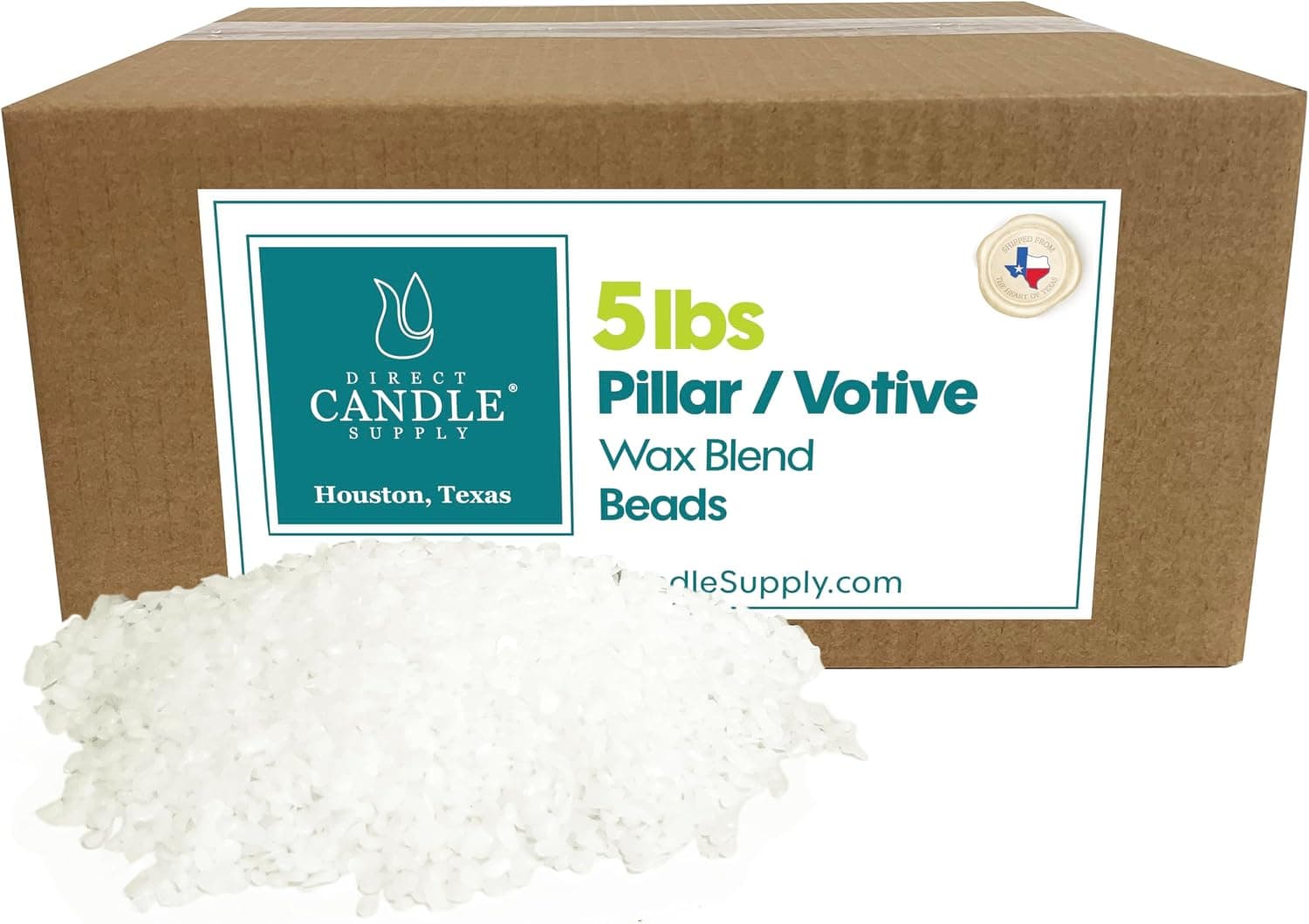 Direct Candle Supply 5lb High Melt Paraffin Wax for Pillars and Votives