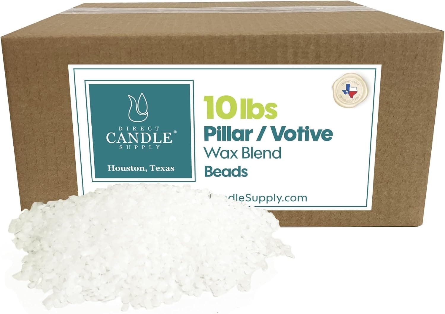 Direct Candle Supply Paraffin Wax for Candle Making, 10lb Granulated High Melt Paraffin Blend Beads