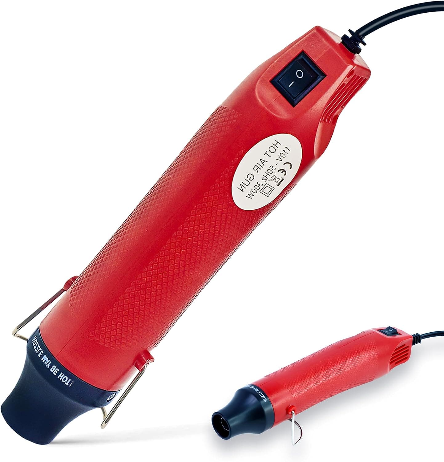 Mini Heat Gun, 300W Portable Heat Gun for Crafts, Fast Heating Handheld Hot Air Gun for DIY, Wrapping, Paint Removing (RED)
