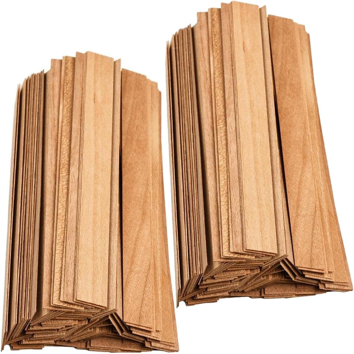 MadMedic 100 PCS Candle Wood Wicks for Candle Making, 0.75 x 5.12 inch Natural Wooden Candle Wicks