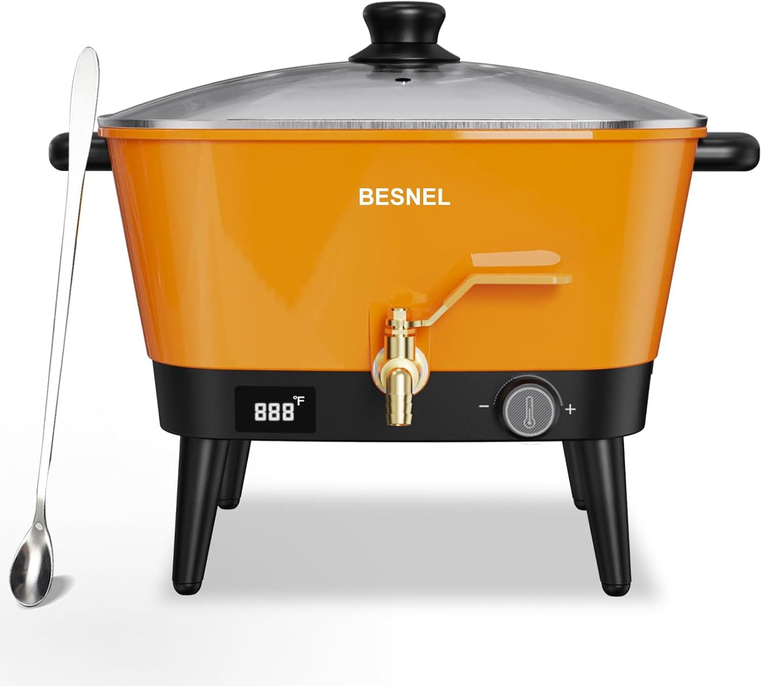 VOISEN Wax Melter for Candle Making, 8Qts Candle Wax Melting Pot with Spout and Temp Control