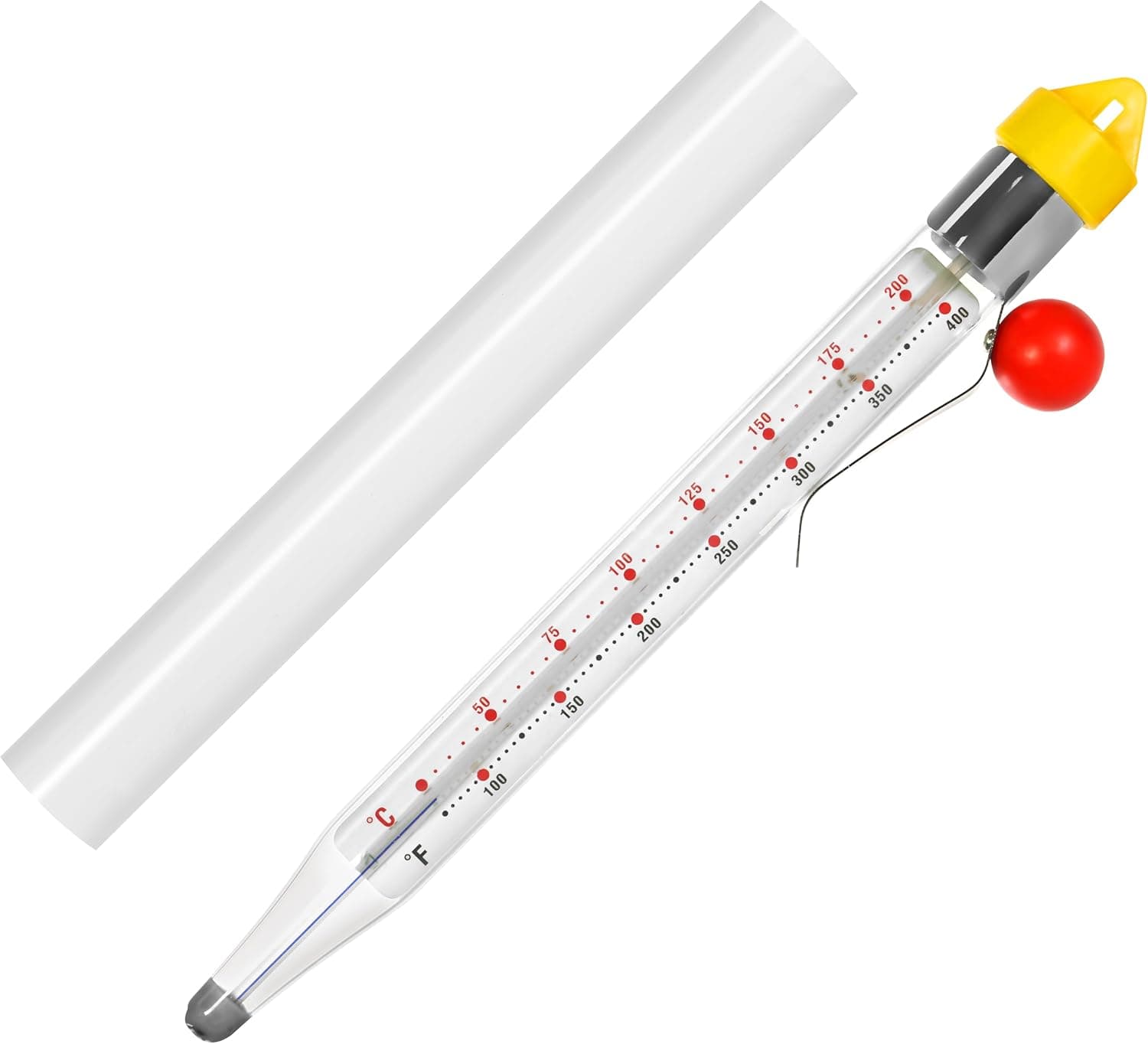 VVIVID Wax Thermometer for Candle and Soap Making, Candy and Deep Fry, with Adjustable Safety Clip