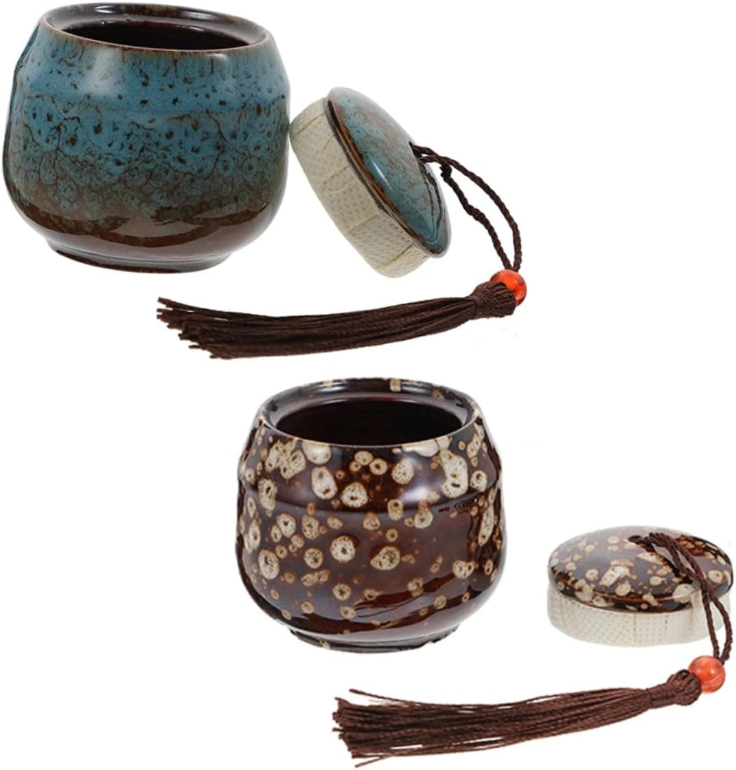 Beatifufu 2pcs Ceramic Candle Making Jars for Crafts, Storage and Home Decor