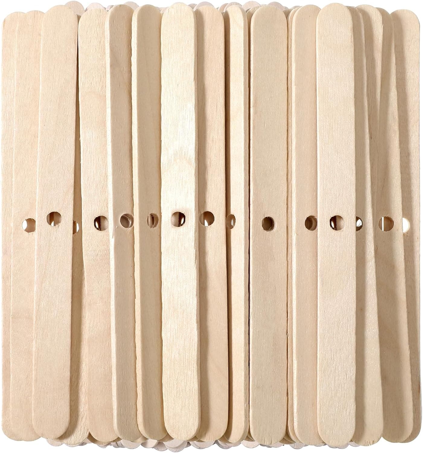 100 Pcs Candle Wick Holders, Wooden Candle Wick Centering Devices Bars Wax Stick Clips