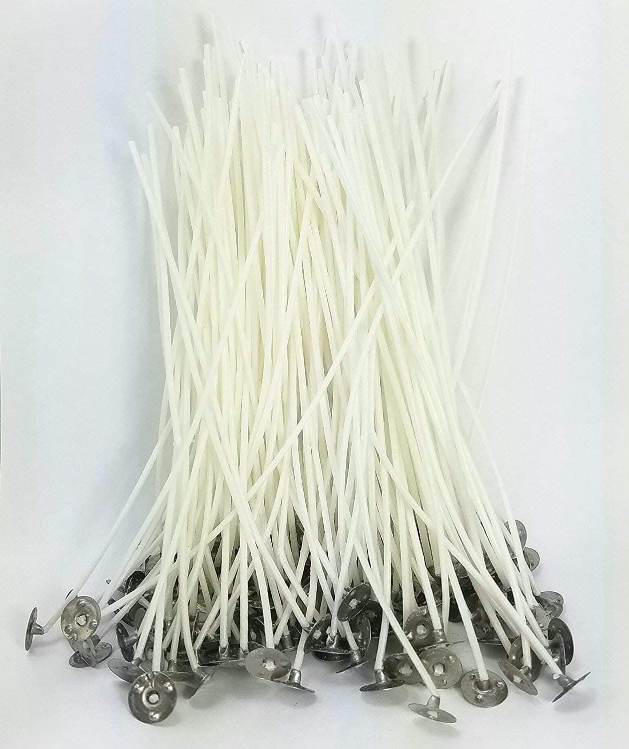 Candle Wicks for Candle Making DIY with Tabs, 150 Pieces 6 Inches Low Smoke Pre-Waxed 100% Natural Cotton Core