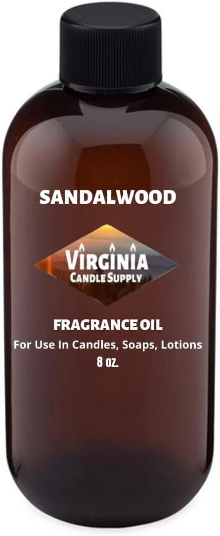 Sandalwood Fragrance Oil (8 oz Bottle) for Candle Making, Soap Making, Tart Making, Room Sprays, Lotions, Car Fresheners, Slime, Bath Bombs, Warmers