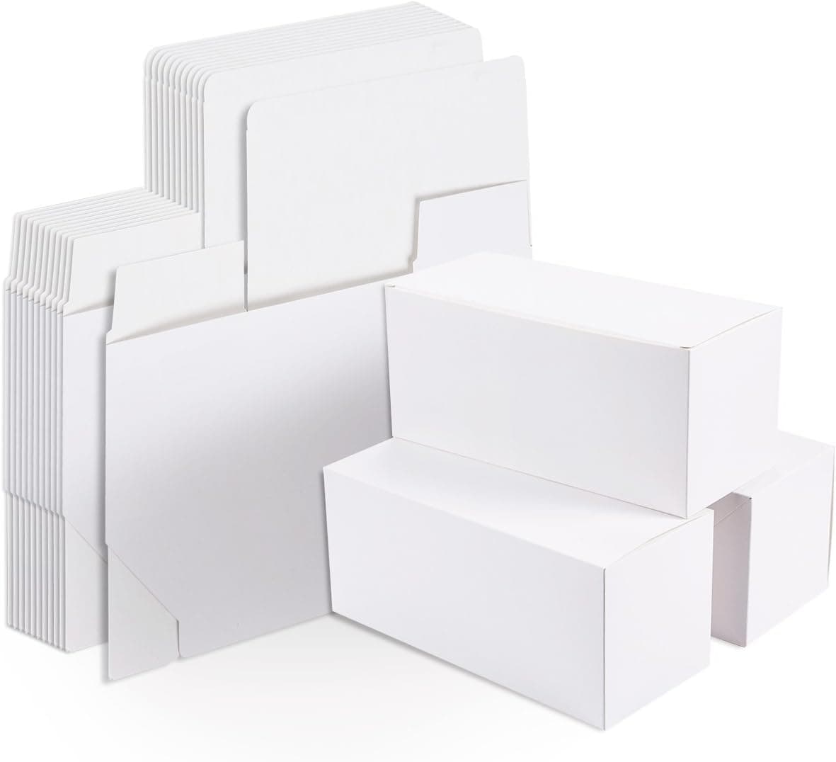 White Gift Boxes - 12-Pack Rectangle Gift Wrapping Paper Boxes with Lids, Kraft Boxes for Party Supplies, 9 x 4 x 4 Inches