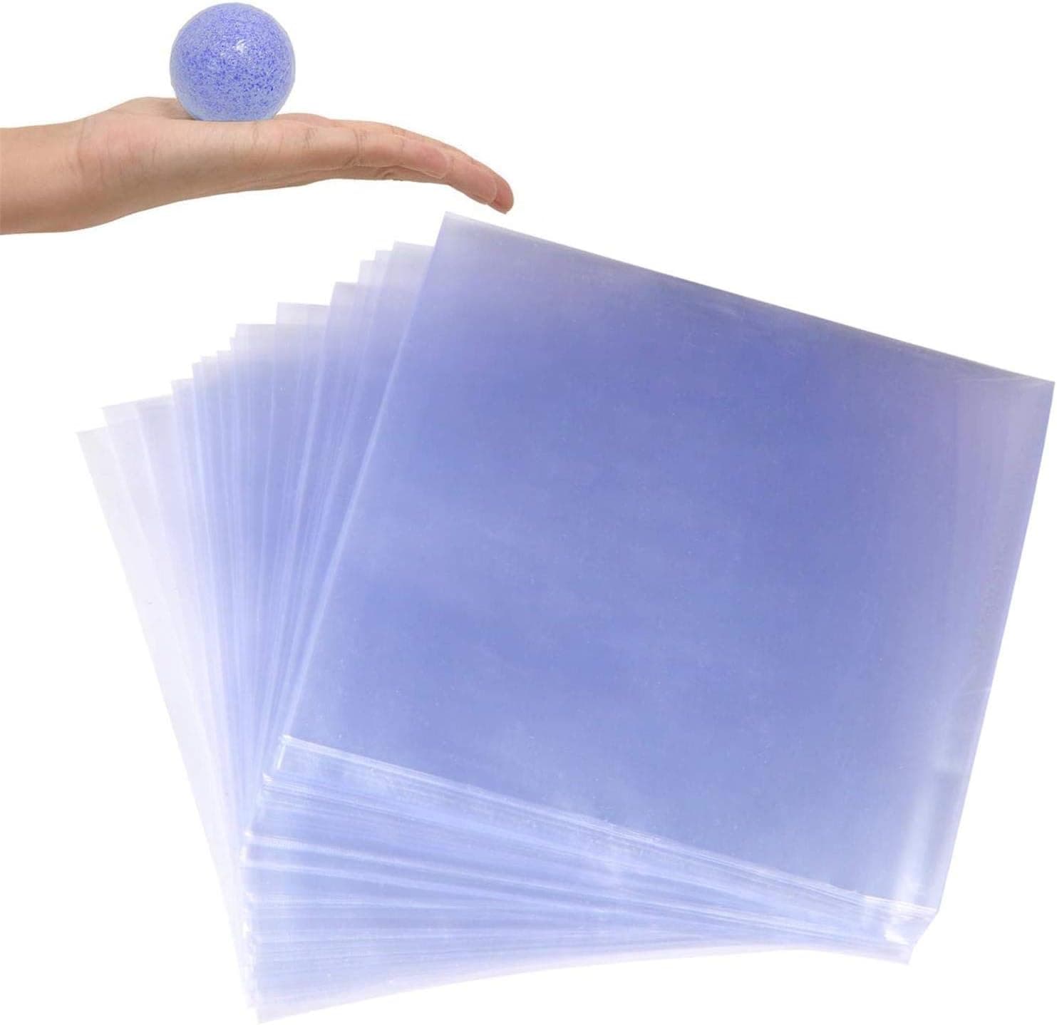 Shrink Wrap Bags, PVC Heat Shrink Wrap Bags for Handmade Soaps, Bath Bombs, Candles, Small Gifts, 6x6 Inches, 200 pcs