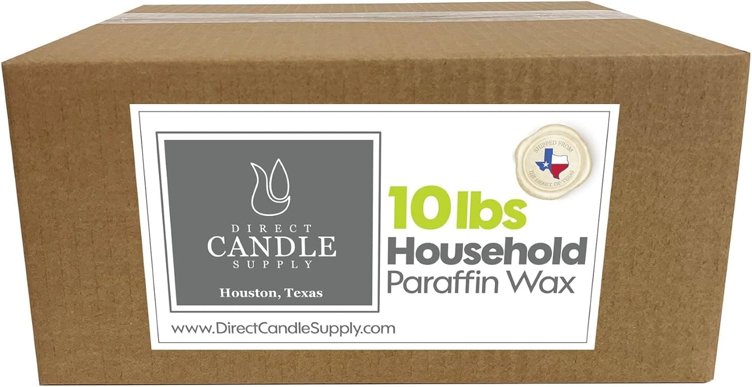 Direct Candle Supply 10lb Fully Refined Paraffin Candle Wax for Smooth Melting and Clean Burn