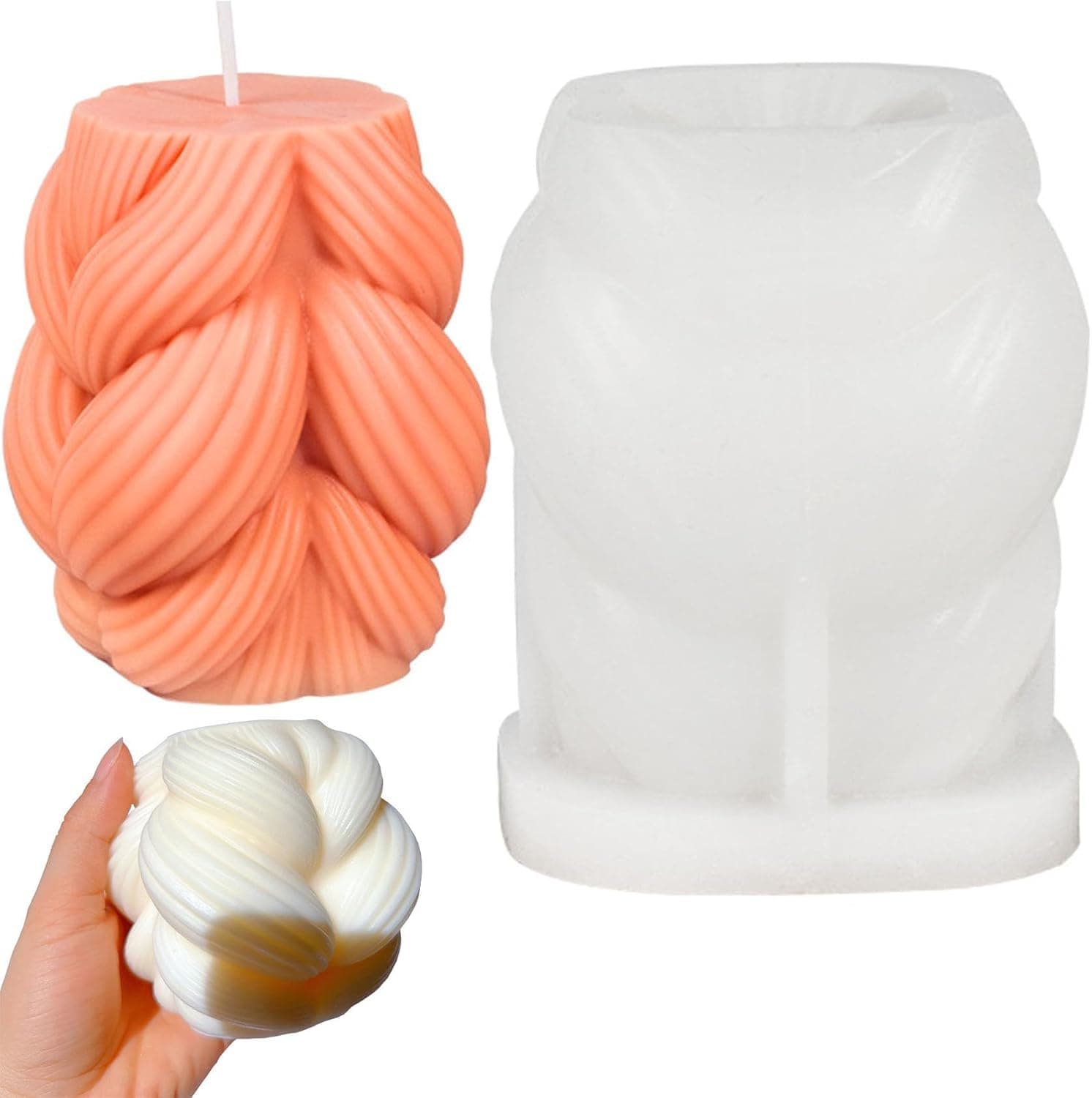 Pillar Candle Mold, Reusable Irregular Geometric Silicone Candle Molds for DIY Resin Art and Aromatherapy Candles